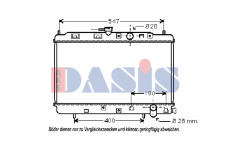 Chladič, chlazení motoru AKS DASIS 100021N