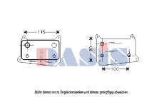 Olejový chladič, motorový olej AKS DASIS 126410N