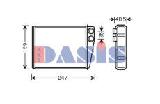 Výměník tepla, vnitřní vytápění AKS DASIS 129020N