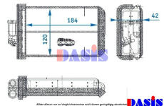 Výměník tepla, vnitřní vytápění AKS DASIS 129370N
