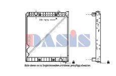 Chladič, chlazení motoru AKS DASIS 135090N