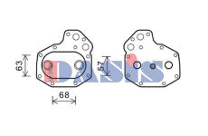 Olejový chladič, motorový olej AKS DASIS 136015N