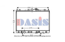 Chladič, chlazení motoru AKS DASIS 140076N