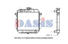 Chladič, chlazení motoru AKS DASIS 150036N