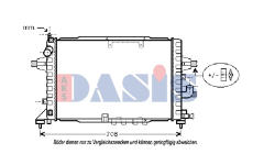 Chladič, chlazení motoru AKS DASIS 150064N