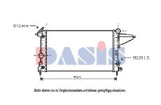 Chladič, chlazení motoru AKS DASIS 151280N