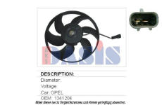 Větrák, chlazení motoru AKS DASIS 158440N