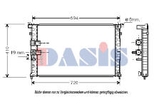 Chladič, chlazení motoru AKS DASIS 160041N