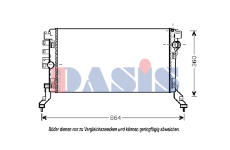 Chladič, chlazení motoru AKS DASIS 180071N