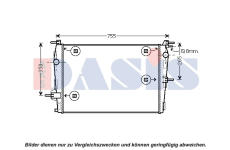 Chladič, chlazení motoru AKS DASIS 180102N