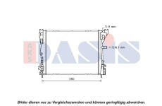Chladič, chlazení motoru AKS DASIS 180105N