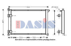 Chladič, chlazení motoru AKS DASIS 181730N