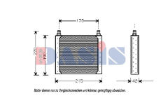 Olejový chladič, motorový olej AKS DASIS 186100N