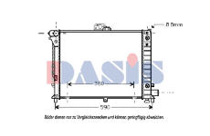 Chladič, chlazení motoru AKS DASIS 190005N