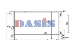 Chladič, chlazení motoru AKS DASIS 210266N
