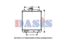 Chladič, chlazení motoru AKS DASIS 320024N