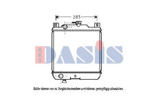Chladič, chlazení motoru AKS DASIS 320050N