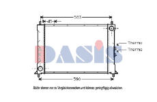 Chladič, chlazení motoru AKS DASIS 370390N