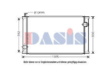 Chladič, chlazení motoru AKS DASIS 460023N