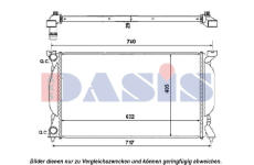 Chladič, chlazení motoru AKS DASIS 480038N