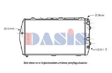 Chladič, chlazení motoru AKS DASIS 480750N