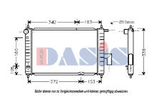 Chladič, chlazení motoru AKS DASIS 510014N