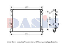 Chladič, chlazení motoru AKS DASIS 520117N