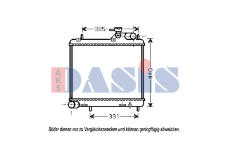 Chladič, chlazení motoru AKS DASIS 560025N
