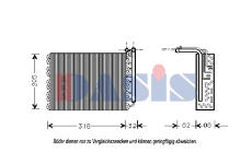 Výparník, klimatizace AKS DASIS 821840N