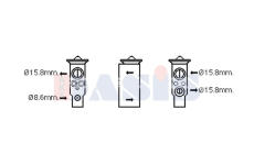 Expanzní ventil, klimatizace AKS DASIS 840261N