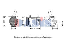 Kompresor, klimatizace AKS DASIS 851024N