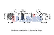 Kompresor, klimatizace AKS DASIS 851371N