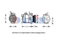Kompresor, klimatizace AKS DASIS 851407N