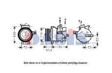 Kompresor, klimatizace AKS DASIS 851802N