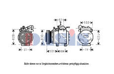 Kompresor, klimatizace AKS DASIS 851837N