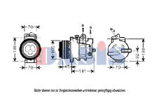 Kompresor, klimatizace AKS DASIS 851850N