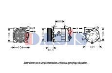 Kompresor, klimatizace AKS DASIS 851872N