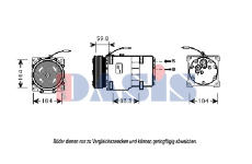 Kompresor, klimatizace AKS DASIS 851881N