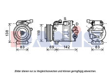 Kompresor, klimatizace AKS DASIS 852567N