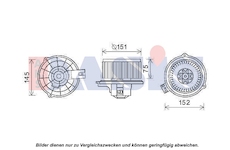 Elektromotor, vnitřní ventilátor AKS DASIS 870453N
