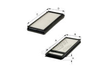 Filtr, vzduch v interiéru HENGST FILTER E1937LI