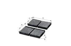 Filtr, vzduch v interiéru HENGST FILTER E1938LC