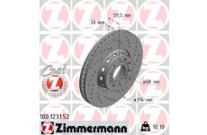 Brzdový kotouč ZIMMERMANN 100.1231.52