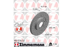 Brzdový kotúč ZIMMERMANN 100.1234.52