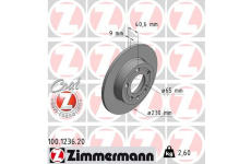 Brzdový kotouč ZIMMERMANN 100.1236.20