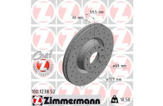 Brzdový kotouč ZIMMERMANN 100.1238.52