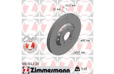 Brzdový kotouč ZIMMERMANN 100.1242.20