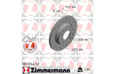 Brzdový kotúč ZIMMERMANN 100.1244.52