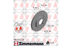 Brzdový kotouč ZIMMERMANN 100.1245.20