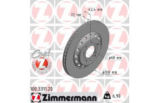 Brzdový kotouč ZIMMERMANN 100.3311.20